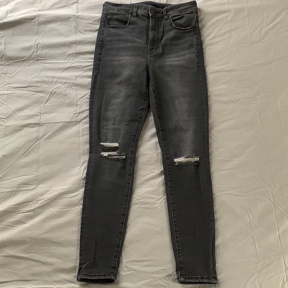 American Eagle Ne(x)t Level Stretch Highest Rise Distressed Jegging Size 6